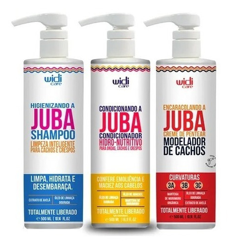 Kit Encaracolando Juba, Shampoo, Condicionador  Widi Care