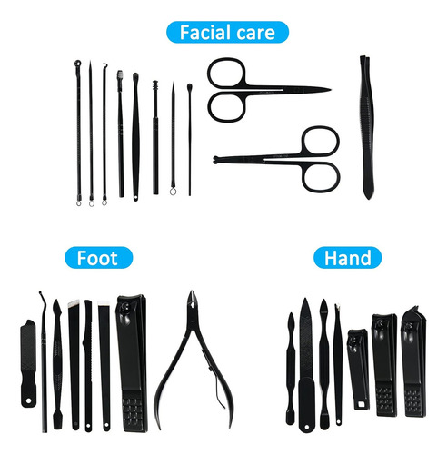 Kit Manicure Y Pedicure Cortaúñas Dedos Pies Cortador Uñas