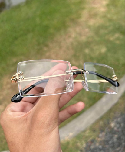 Lentes Cuadrados Transparentes Descanso Sin Medida Unisex Ocean Blanco Amarillo Amarillo