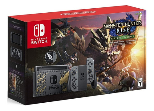 Imagen 2 de 2 de Nintendo Switch 32GB Monster Hunter Rise Deluxe Edition color gris, negro y dorado