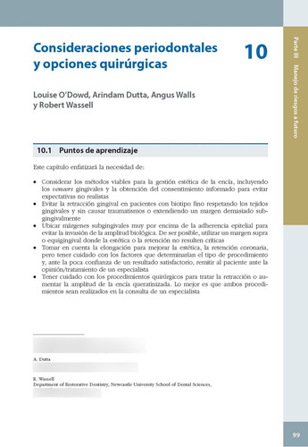 Restauraciones Extracoronales. Conceptos Y Aplicac. Clínicas