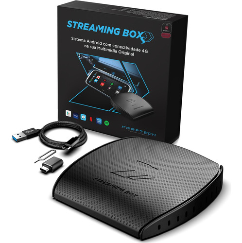 Streaming Box S Automotivo Carros Sistema Carplay 32gb 2gb