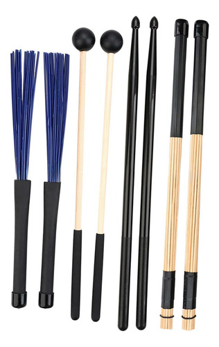 Buques De Batería Mazos Pinceles Set Anti Slip Music Lover