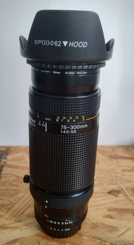 Zoom Nikon 75 300 F.4.5-5.6 Autofoco Y Manual Impecable Leer Nikon F Negro (Usado)