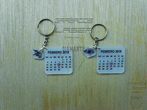 Imagen 8 de 10 de Paquete De Llaveros De Calendario Personalizados Con Cajita