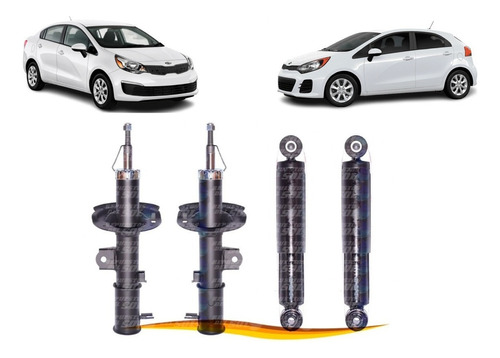 Kit Amortiguador Para Kia Rio 4 - 5 G4fa 2011 2014  Del+tras