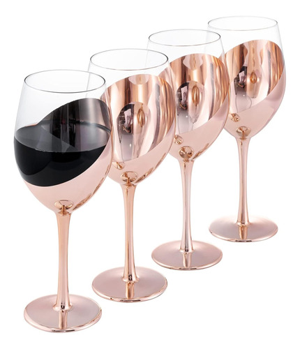 Set De 4 Copas De Vino Encobrizadas 