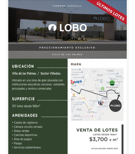 Terreno En Venta En Residencial Palma Real