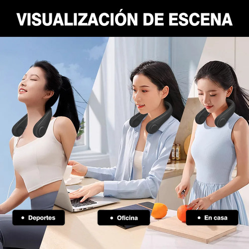 Ventilador De Cuello Portátil Sin Aspas Mini Usb Recargar