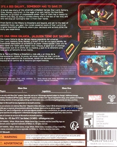 Guardianes De La Galaxia Xbox One Nuevo