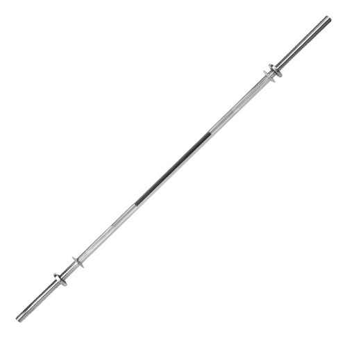 Barra Reta Maciça 1,20m Rosqueável P/ Academia E Musculação Cor Cromado