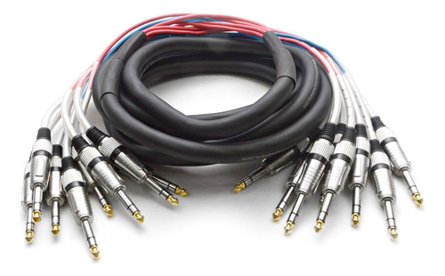 Cable Serpiente Trs De 8 Canales 1/4 - 15 Pies De Longitud