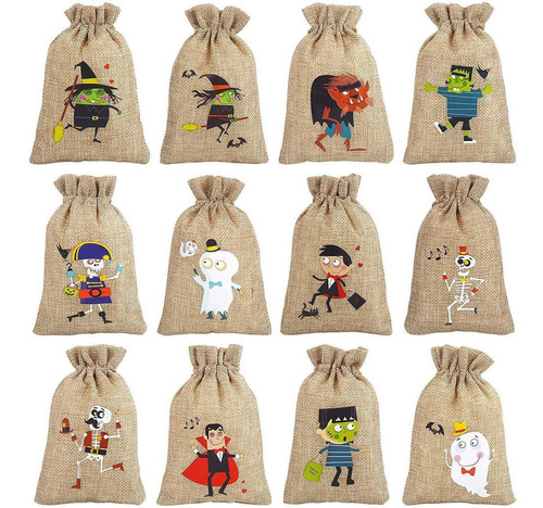 36 Bolsas De Arpillera Para Fiesta De Halloween, De Ccinee, 