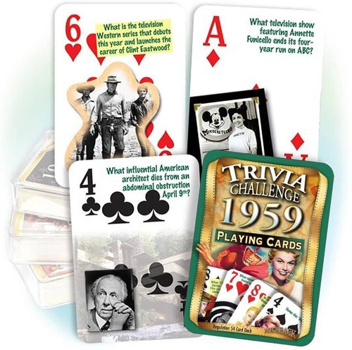 Flickback 1959 Trivia Playing Cards: Cumpleaños