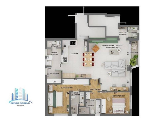 Imagem 9 de 9 de Apartamento Com 2 Dormitórios À Venda, 117 M² Por R$ 1.445.000 - Moema Índios - São Paulo/sp - Ap3510