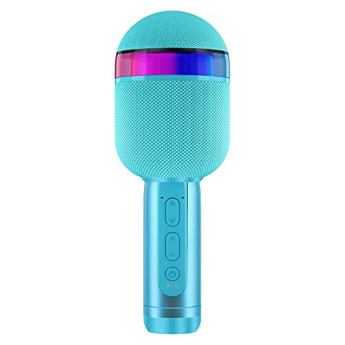 Micrófono De Karaoke Inalámbrico Bluetooth Luces Led,...