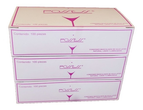 3 Cajas De Condones Possess (300 Preservativos)