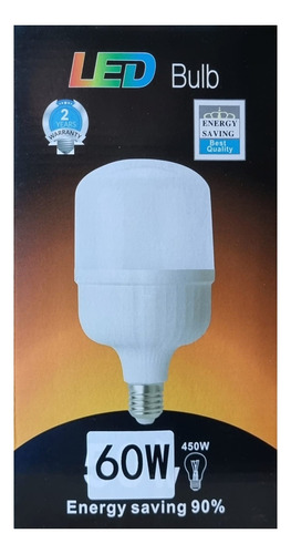 Pack 4 Ampolleta Led 60w Luz Bombilla E-27  + Adaptador E-40