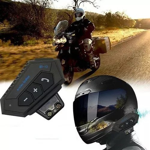 Audiofones Bluetooth Para Música, Capacete De Motociclista