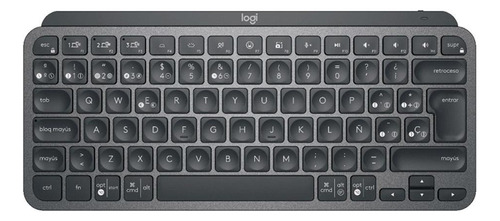 Teclado Bluetooth Logitech Master Series Mx Keys Mini Qwerty Portugués Brasil Color Grafito Con Luz Blanca