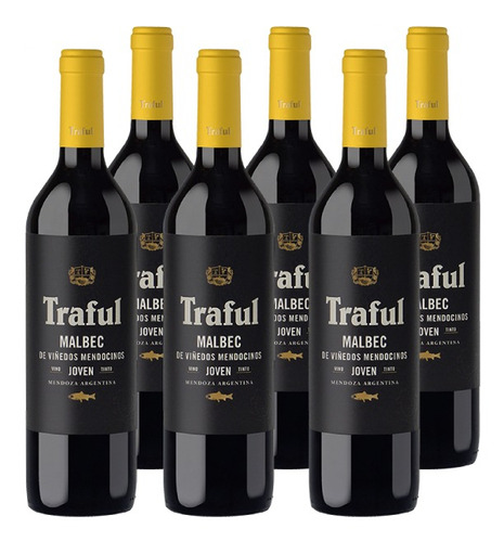 Vino Tinto Traful Malbec Caja 6u De 750ml De Bodegas Lopez