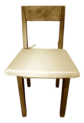Almohadón Cubre Asiento 40x40 Cm Impermeable Antidesgarro Beige Liso