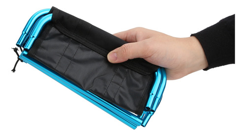Taburete Plegable Azul Para Exteriores, Mini Portátil, De Al