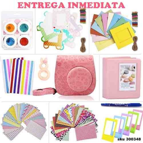 Set 11en1 Accesorios Camara Fujifilm Instax Mini 8 Rosa W01