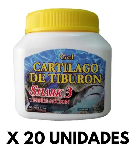 Cartilago De Tiburon Gel Analgesico 185gr (20 Unidades)