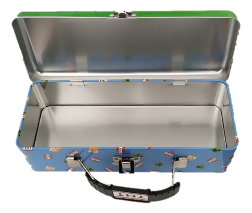 Caja De Latón Con Asa Minecraft Para Útiles, Juguetes Impor
