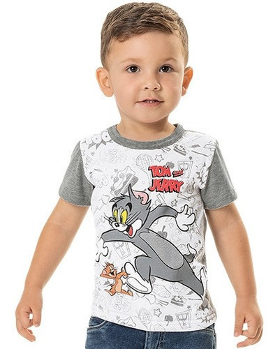 Camiseta Manga Curta Tom And Jerry Marlan T4058 -  Tam 1 2 3