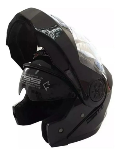 Casco Abatible Moto Certificado Doble Mica Colores