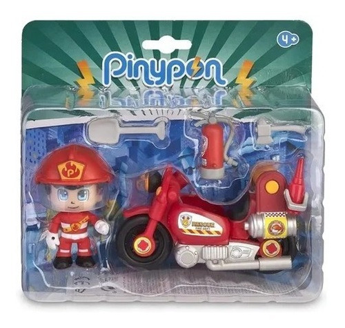 Imagen 6 de 8 de Pinypon Action Moto De Bomberos Con Muñeco Pin Y Pon