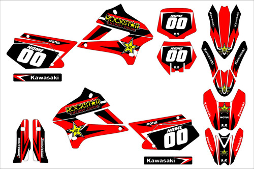 Kit Adesivo Moto Cross Trilha  Kawasaki Klx 250 2009 A 2018