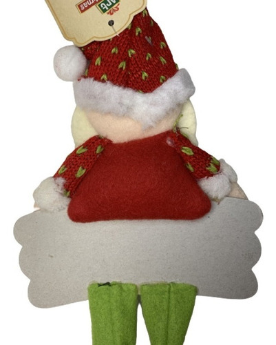 Mini Guirlanda Pequena Natal Papai Noel 24cm Verde Modelo 2