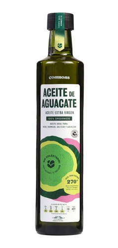 Aceite De Aguacate Orgánico 500ml Commons Extra Virgen 