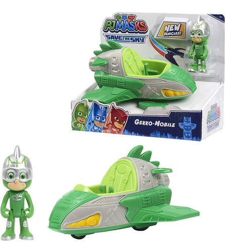 Pj Masks Gekko & Gekko-mobile Figura + Nave Original 