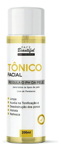 Tonico Facial Regulador De Ph Limpeza De Pele Face Beautiful