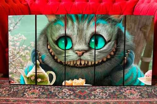 Cuadros Alicia Gato Sonriente Cheshire Cat 50x100 Cm