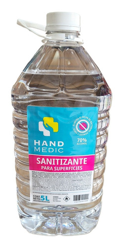 Sanitizante Superficies Hand Medic 70% Alcohol 5lts Full Car