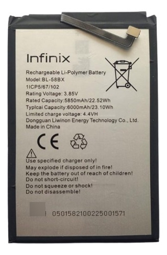 Bateria Pila Infinix Hot 9 Play - Hot 10 Play Bl-58bx Tienda