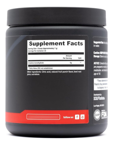 Sculpt Nation By V Shred Creatine - Polvo De Monohidrato