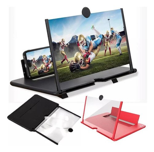 Lupa Para Ampliar Tela De Celular Curva 3d Vira Mini Tv 10