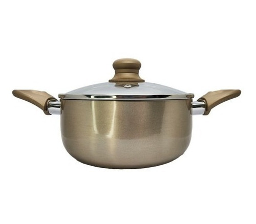 Imagen 1 de 4 de Cacerola Aluminio Con Asas Y Tapa 20cm Volt Larhaus