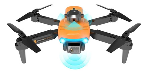 Mini drone ZFR DONE F187 con dual cámara FullHD naranja 1 batería
