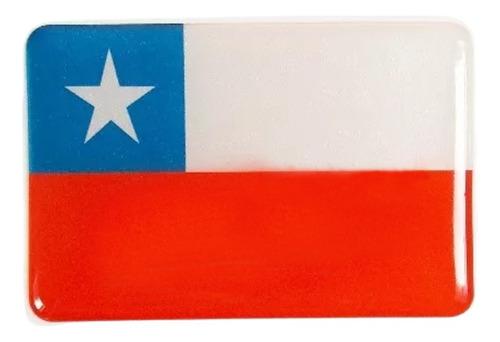 Adesivo Bandeira Chile Resinado 4x6cm Bd15