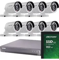 Comprar Kit Seguridad Hikvision Dvr 8 + 8 Camaras 2mp + 1tb Ssd