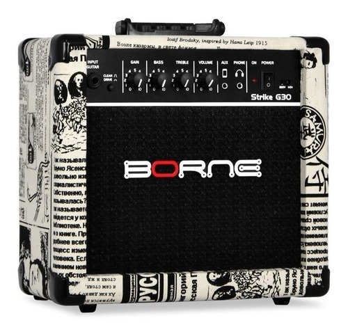 Cubo Amplificador Borne Strike G30 Guitarra 15w Jornal 110V/220V