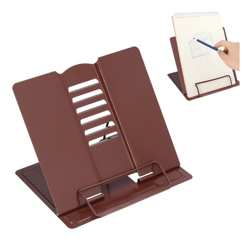Imagen 8 de 10 de Soporte Para Libros Metal Altura Ajustable Ángulo Ergonómico