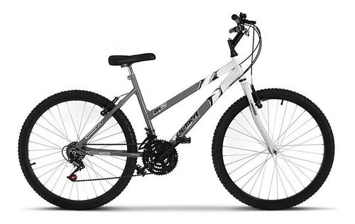 Imagem 1 de 1 de Bicicleta  de passeio feminina Ultra Bikes Bike Aro 26 bicolor 18 marchas freios v-brakes cor cinza-fosco/branco